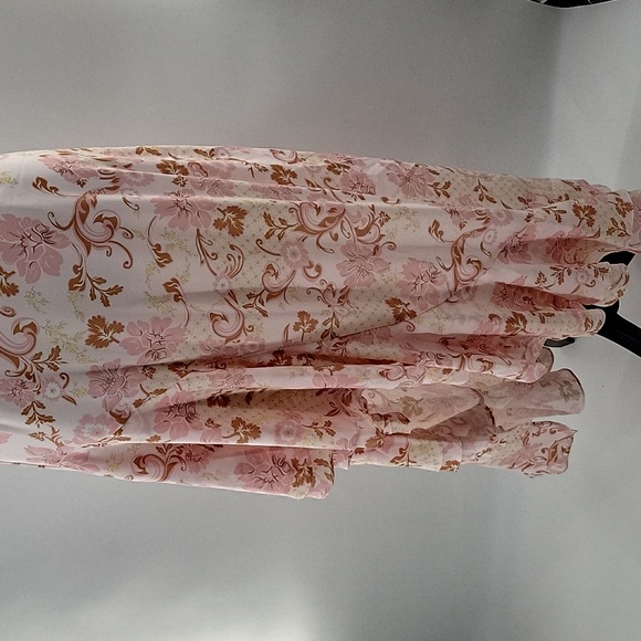 Elegant Pink Floral Hi Low One-Shoulder Dress NWT - Picture 11 of 16